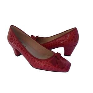 Bellini STELLA Red Patent Leather Block Heel Pumps shoes Women’s size 6 b